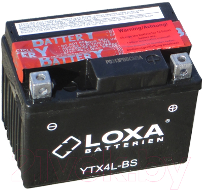 Мотоаккумулятор Loxa YTX4L-BS (3 А/ч)