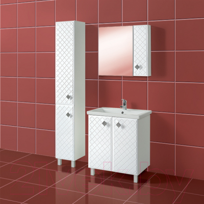 Шкаф с зеркалом для ванной Акваль Зара 71 / EZ.04.71.00.N