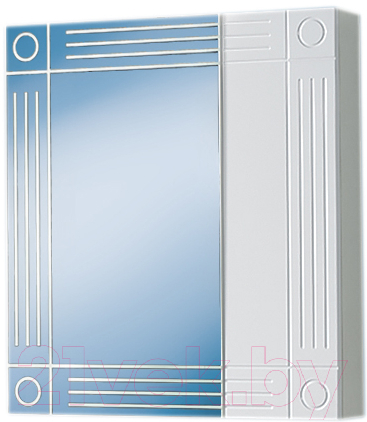 Шкаф с зеркалом для ванной Акваль Оливия 60 / EO.04.60.00.N