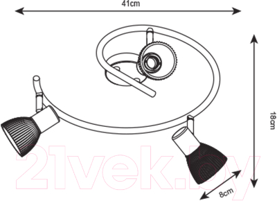 Спот Arte Lamp Parry A5062PL-3AB