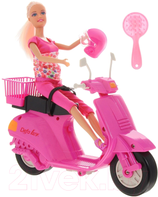 Кукла с аксессуарами Defa Со скутером 8206
