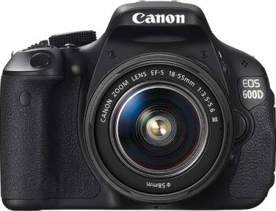Зеркальный фотоаппарат Canon EOS 600D Kit 18-55mm III DC - вид спереди