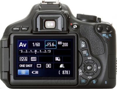Зеркальный фотоаппарат Canon EOS 600D Kit 18-55mm III DC - вид сзади