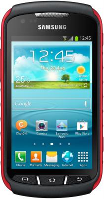 Смартфон Samsung S7710 Galaxy Xcover 2 Black-Red (GT-S7710 KRASER) - вид спереди