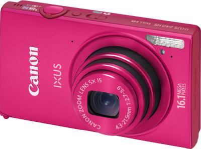 Компактный фотоаппарат Canon IXUS 240 HS Pink - общий вид