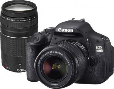 Зеркальный фотоаппарат Canon EOS 600D Double Kit 18-55mm III + 75-300mm III - общий вид