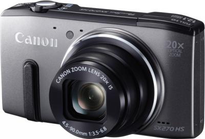 Компактный фотоаппарат Canon PowerShot SX270 HS Gray - общий вид