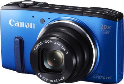 Компактный фотоаппарат Canon PowerShot SX270 HS Blue - общий вид
