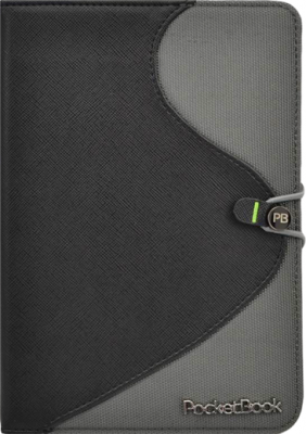 Обложка для электронной книги Vivacase S-style Lux Black-Gray (Skin/Fabric) - фронтальный вид