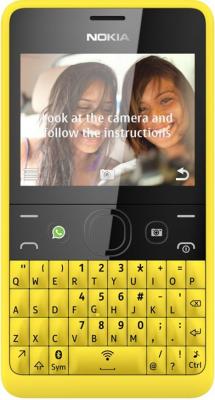 Мобильный телефон Nokia Asha 210 Dual (Yellow) - вид спереди