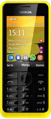 Мобильный телефон Nokia 301 Dual (Yellow) - общий вид