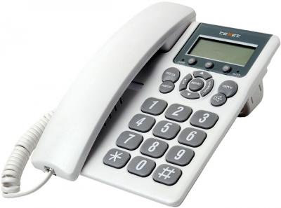 Проводной телефон Texet TX-205M Light Gray - общий вид