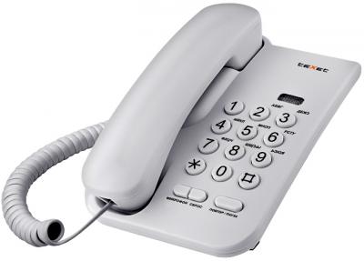 Проводной телефон Texet TX-212 (светло-серый) - общий вид