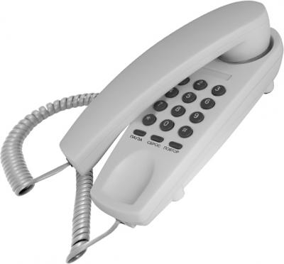 Проводной телефон Texet TX-225 Light Gray - общий вид