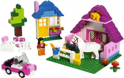 Конструктор Lego Bricks & More 5560 Большая коробка с розовыми кубиками - общий вид