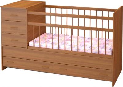Детская кровать-трансформер Бэби Бум Маруся (Орех) - общий вид