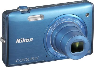 Компактный фотоаппарат Nikon S5200 Blue - общий вид