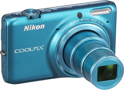 Компактный фотоаппарат Nikon S6500 Blue - общий вид