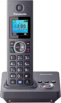 Беспроводной телефон Panasonic KX-TG7861 (Gray, KX-TG7861RUH) - общий вид