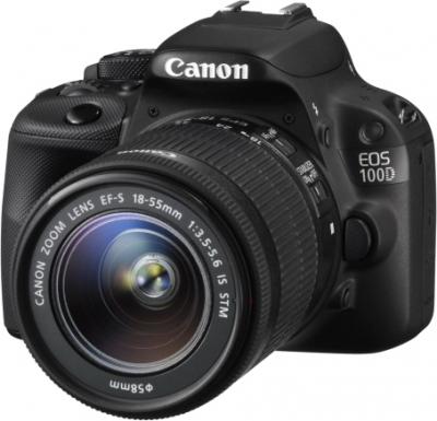 Зеркальный фотоаппарат Canon EOS 100D Kit 18-55 IS STM (черный) - общий вид