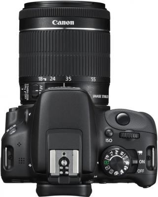 Зеркальный фотоаппарат Canon EOS 100D Kit 18-55 IS STM (черный) - вид сверху
