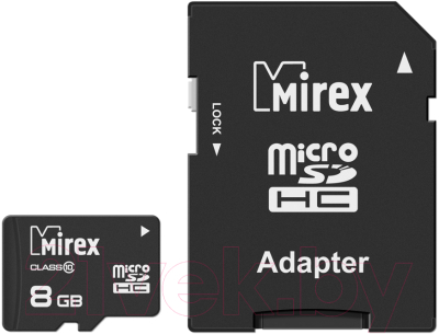 Карта памяти Mirex microSDHC (Class 10) 8GB (13613-AD10SD08)