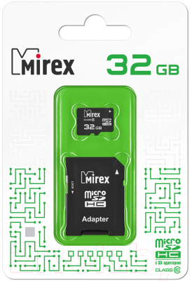 Карта памяти Mirex microSDHC (Class 10) 32GB (13613-AD10SD32)