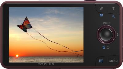 Компактный фотоаппарат Olympus VH-520 (красный) - дисплей