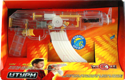 Бластер игрушечный Mission-Target Водное оружие "Штурм" ШК-8 (TU20001) - Цвет зависит от партии поставки