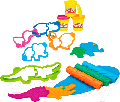 Набор для лепки Hasbro Play-Doh Веселое сафари / B1168