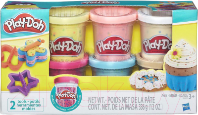 Набор для лепки Hasbro Play-Doh Пластилин с конфетти / B3423 (6 баночек)