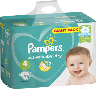 Подгузники детские Pampers Active Baby-Dry 4 Maxi (76шт)