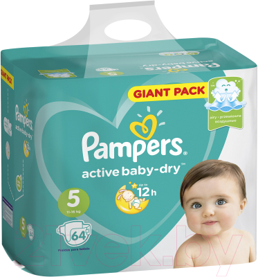 Подгузники детские Pampers Active Baby-Dry 5 Junior (64шт)