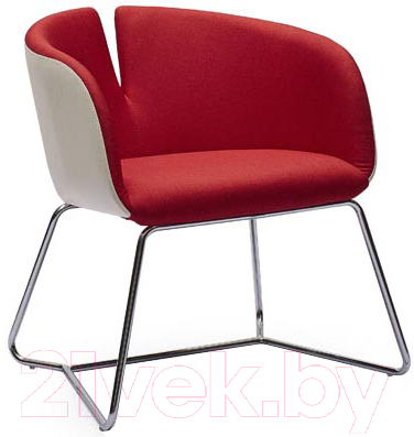 Кресло мягкое Halmar Pivot (белый/красный)