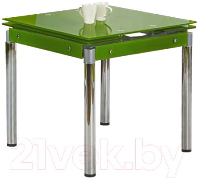 Обеденный стол Halmar Kent (зеленый/хром)