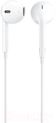 Наушники-гарнитура Apple EarPods с разъемом 3.5мм A1472 / MNHF2