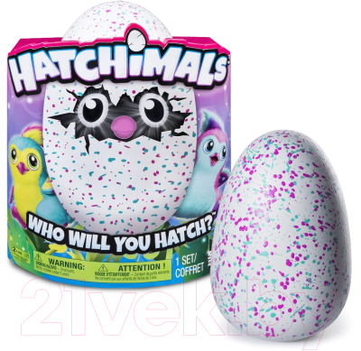 Интерактивная игрушка Hatchimals Пингвинчик вылупляющийся из яйца 6034333/19100 (бирюзовый)