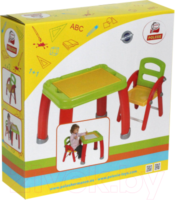 Комплект мебели с детским столом Полесье Набор дошкольника №2 / 43023 (в коробке)