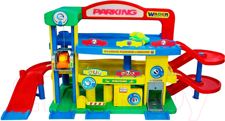 Паркинг игрушечный Полесье Гараж №1 Премиум с автомобилями / 40398