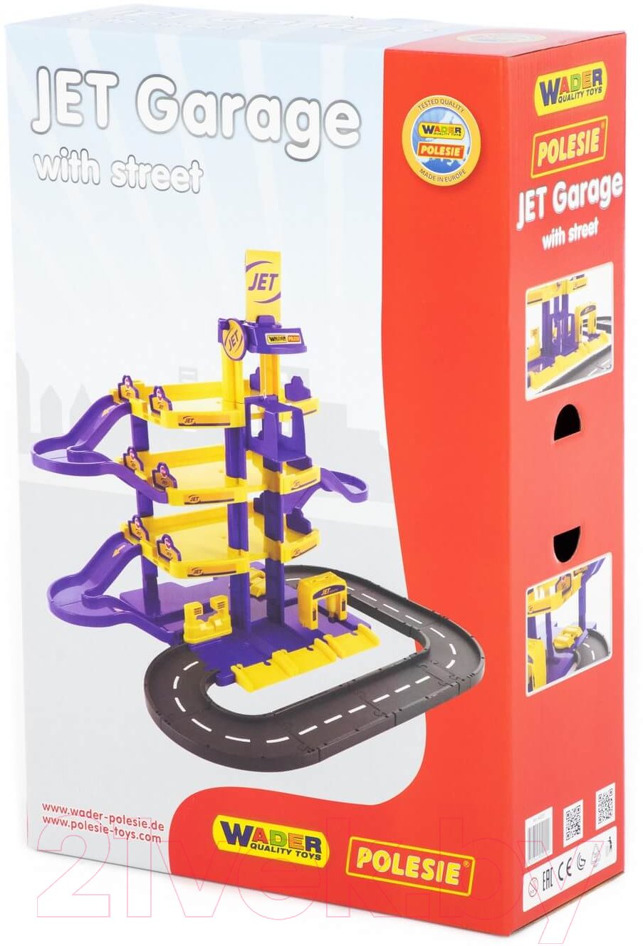 Паркинг игрушечный Полесье Jet 4-уровневый с дорогой / 40220 (в коробке)