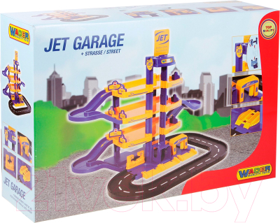 Паркинг игрушечный Полесье Jet 4-уровневый с дорогой / 40220 (в коробке)