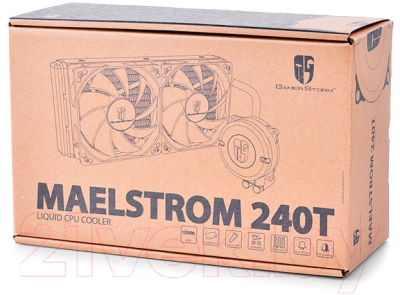 Кулер для процессора Deepcool Maelstrom 240T RD (DP-GS-H12RL-MS240T-RED)