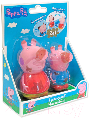 Набор игрушек для ванной Peppa Pig Чистюля или грязнуля (30219)