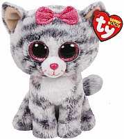 Мягкая игрушка TY Beanie Boo's Кошка Kiki / 37190 (серый) - 