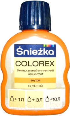 Колеровочный пигмент Sniezka Colorex 13 (100мл, желтый)