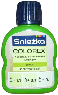 Колеровочный пигмент Sniezka Colorex 40 (100мл, светло-зеленый)