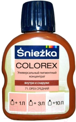 Колеровочный пигмент Sniezka Colorex 71 (100мл, орех средний)