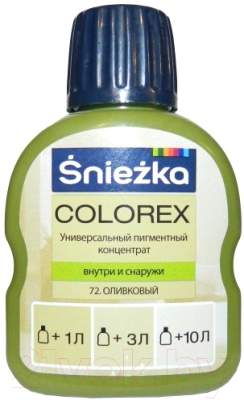 Колеровочный пигмент Sniezka Colorex 72 (100мл, оливковый)