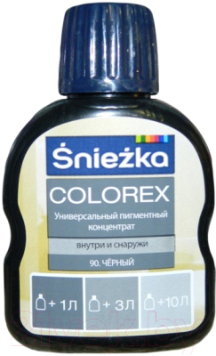 Колеровочный пигмент Sniezka Colorex 90 (100мл, черный)