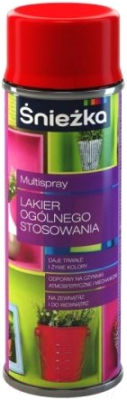 Лак универсальный Sniezka Мультиспрей универсальный R3000 (400мл, красный)